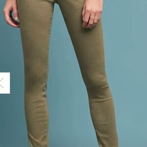 ⚡️AG Abbey Ankle Mid-Rise Super Skinny Ankle Jeans - Olive Green